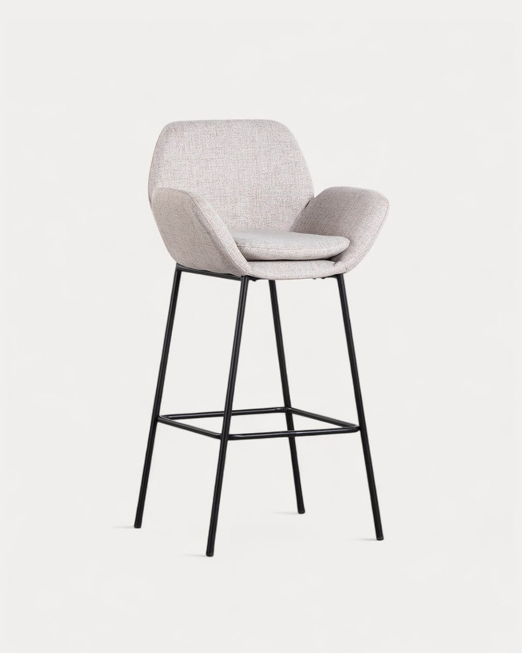 75 cm bar stool in metal and Eider fabric