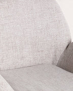75 cm bar stool in metal and Eider fabric