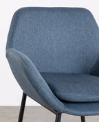 75 cm bar stool in metal and Eider fabric