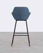 75 cm bar stool in metal and Eider fabric