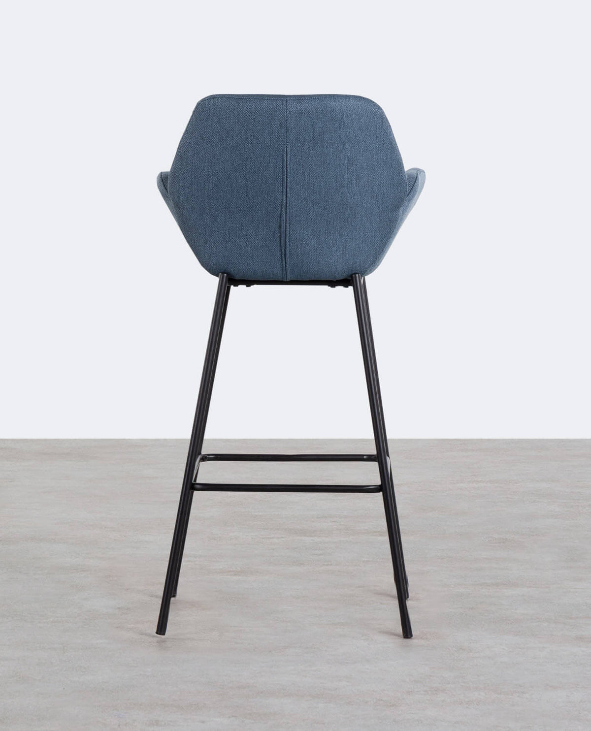 75 cm bar stool in metal and Eider fabric