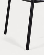 75 cm bar stool in metal and Eider fabric