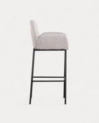 75 cm bar stool in metal and Eider fabric