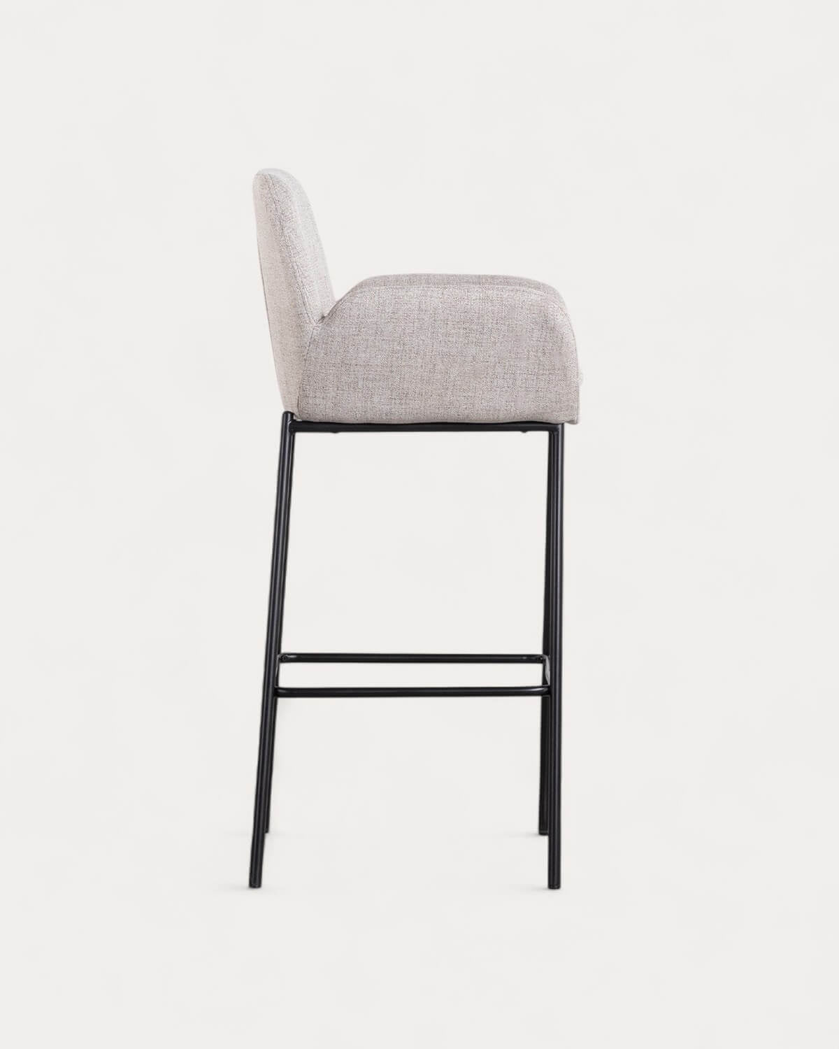 75 cm bar stool in metal and Eider fabric
