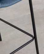 75 cm bar stool in metal and Eider fabric
