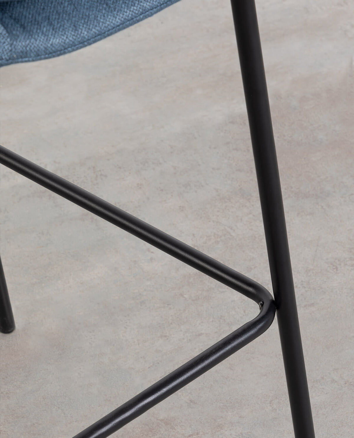 75 cm bar stool in metal and Eider fabric