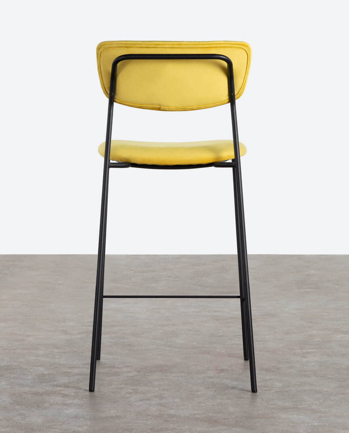Morgan 70 cm metal and velvet bar stool