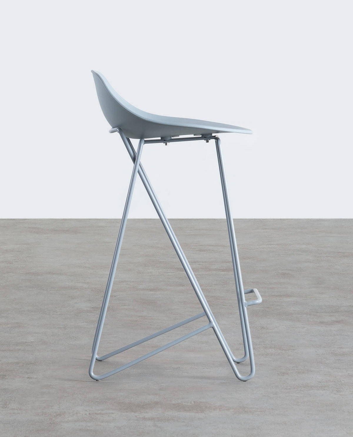 65 cm bar stool in polypropylene and steel Paris