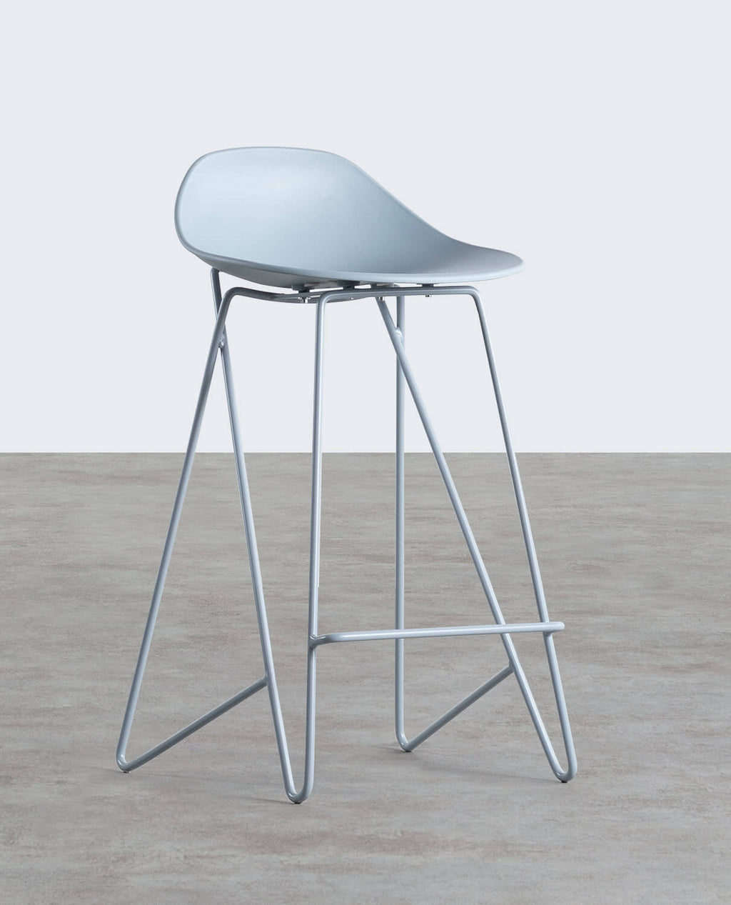 65 cm bar stool in polypropylene and steel Paris