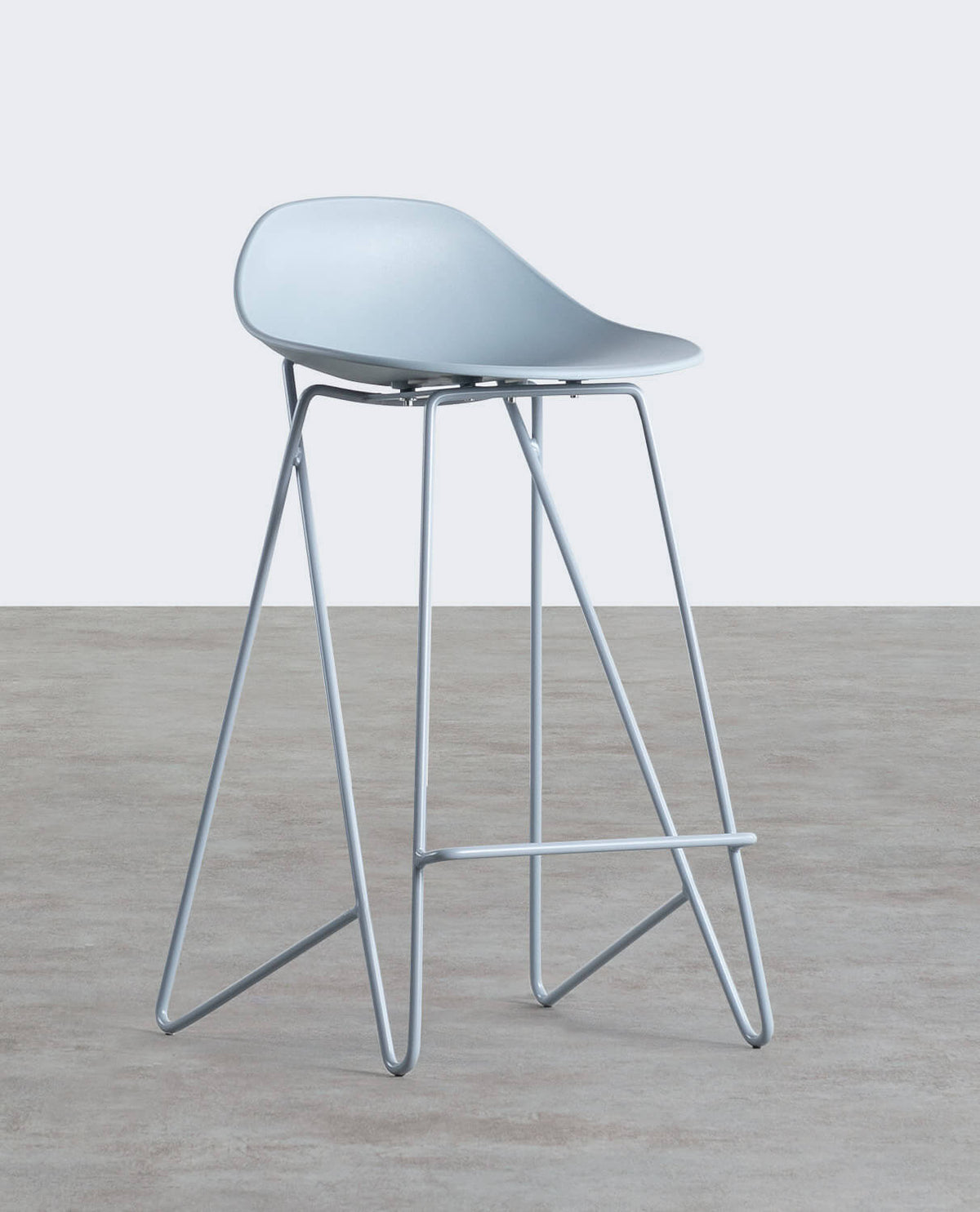 65 cm bar stool in polypropylene and steel Paris