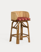 Dozza 75 cm natural rattan bar stool