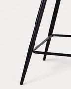 Drean 65 cm fabric and rope bar stool