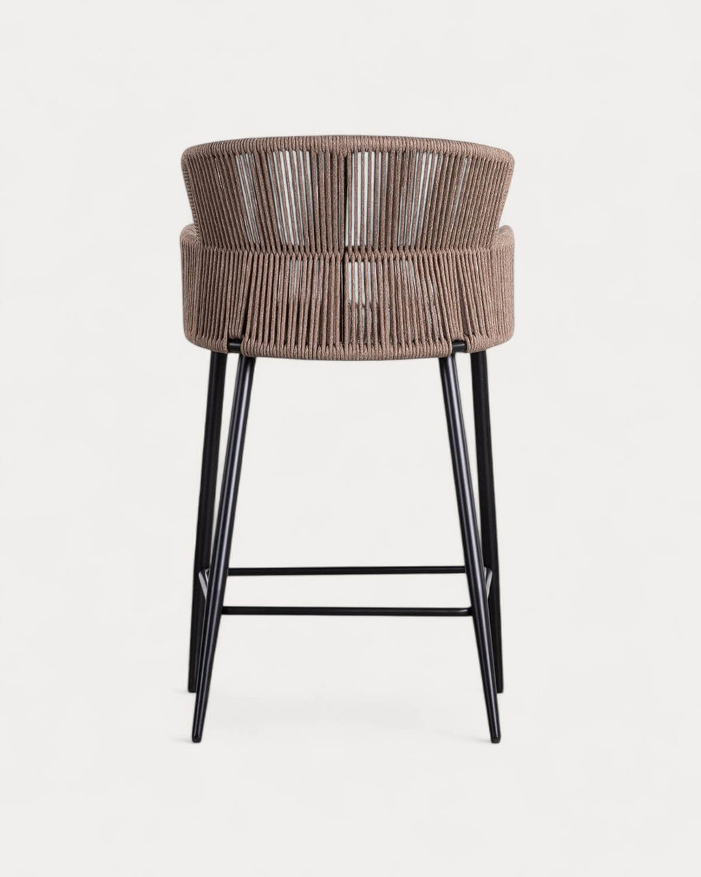 Drean 65 cm fabric and rope bar stool