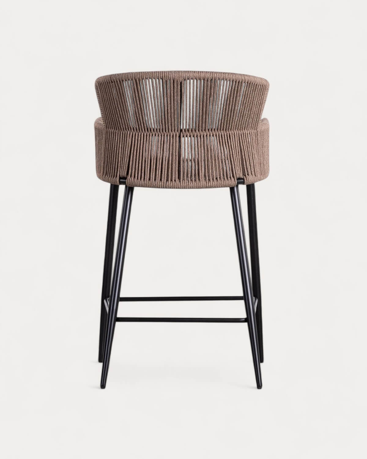 Drean 65 cm fabric and rope bar stool