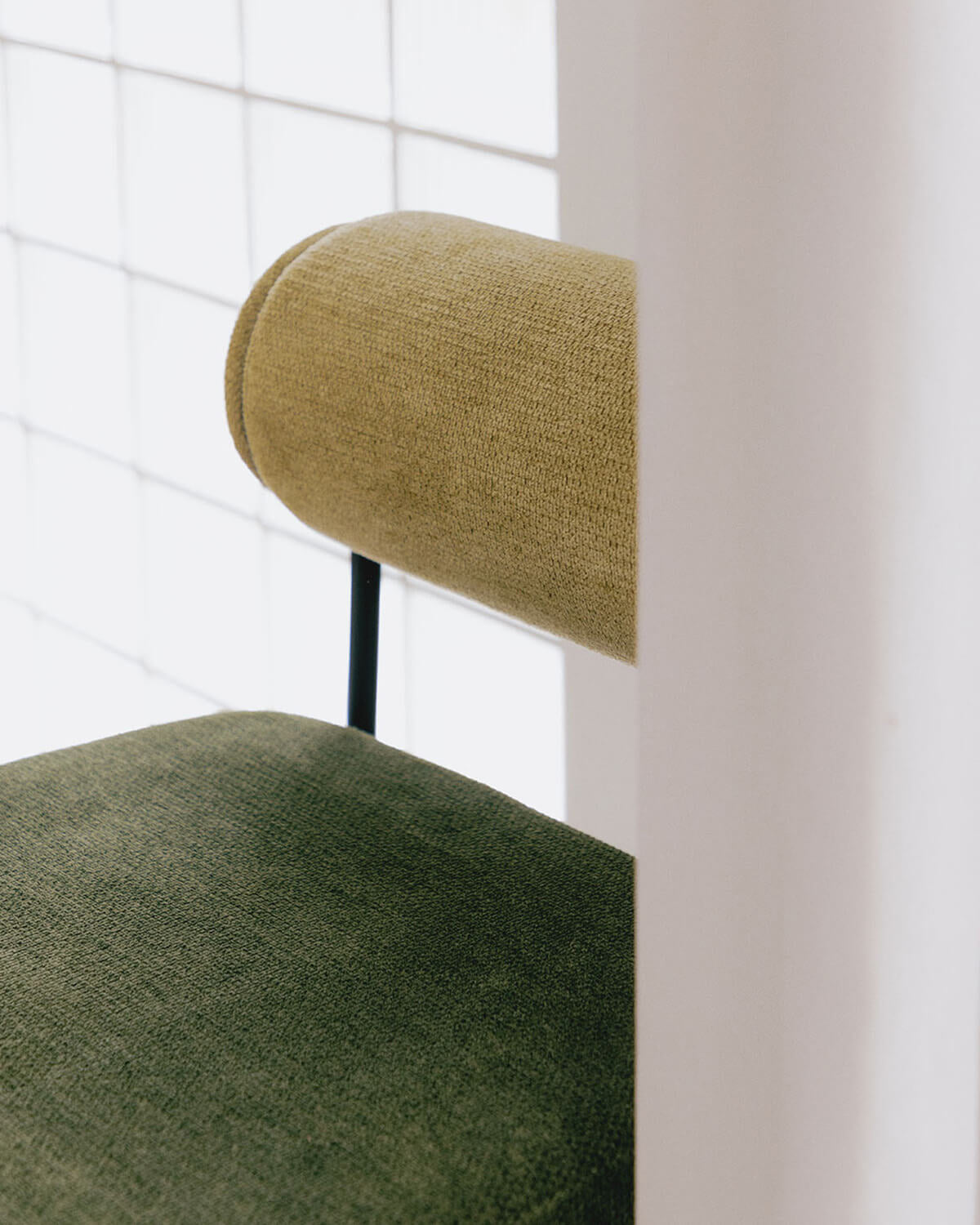 Elin 65 cm fabric and metal bar stool