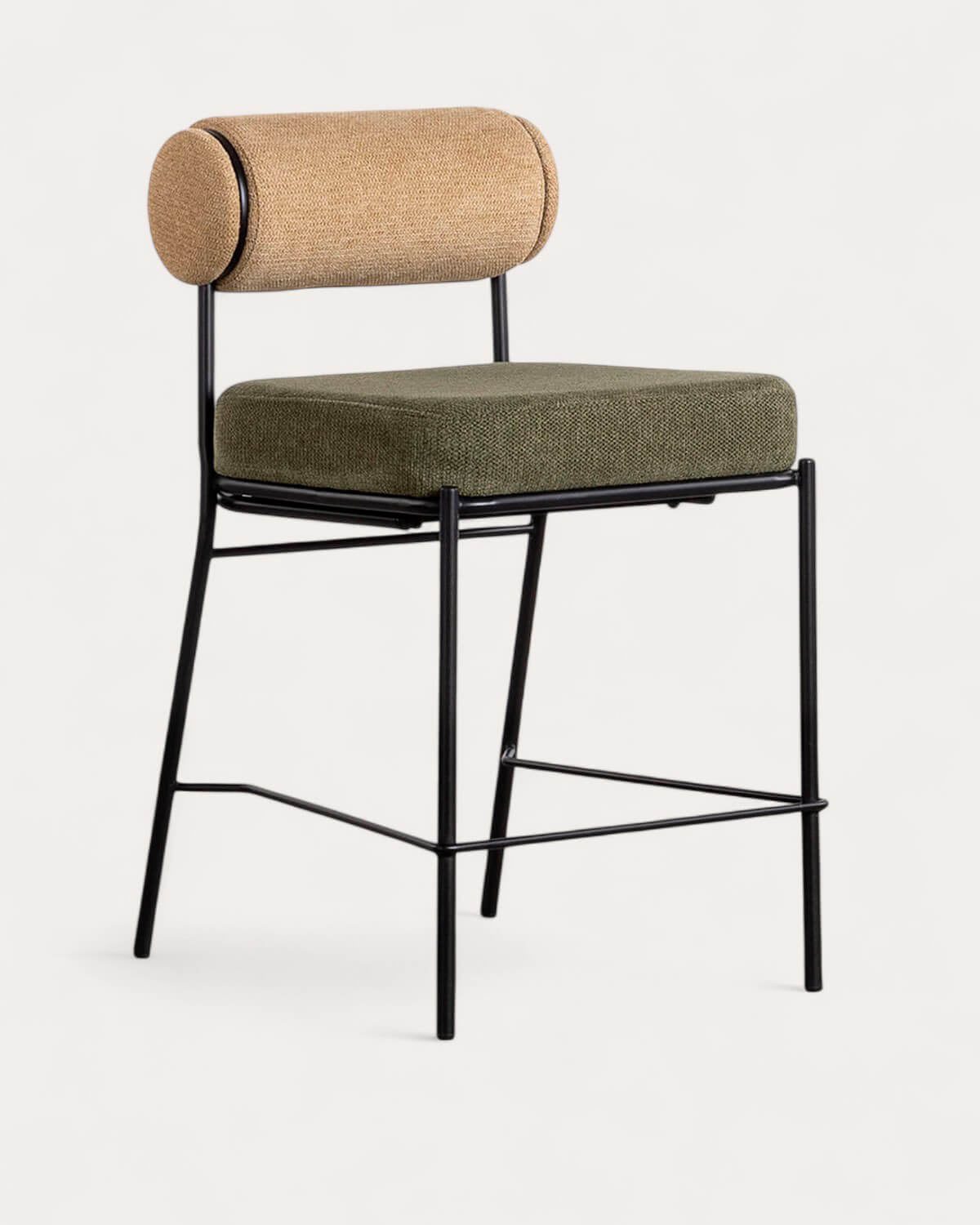 Elin 65 cm fabric and metal bar stool