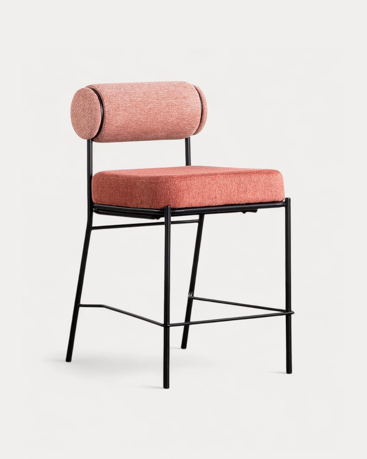 Elin 65 cm fabric and metal bar stool