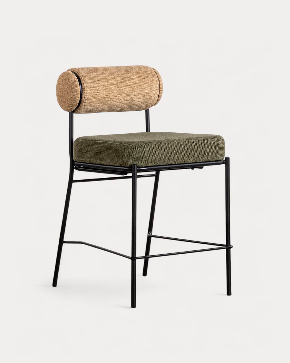Elin 65 cm fabric and metal bar stool