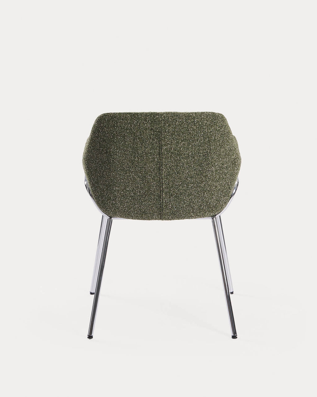 Dining chair with armrests in fabric and metal Oisin