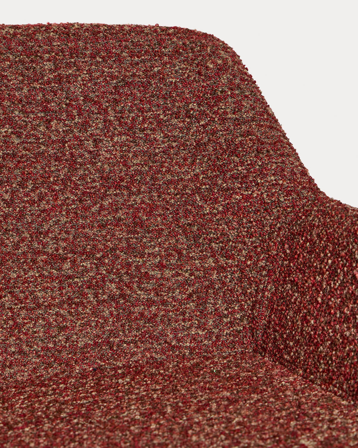 Dining chair with armrests in fabric and metal Oisin