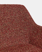 Dining chair with armrests in fabric and metal Oisin