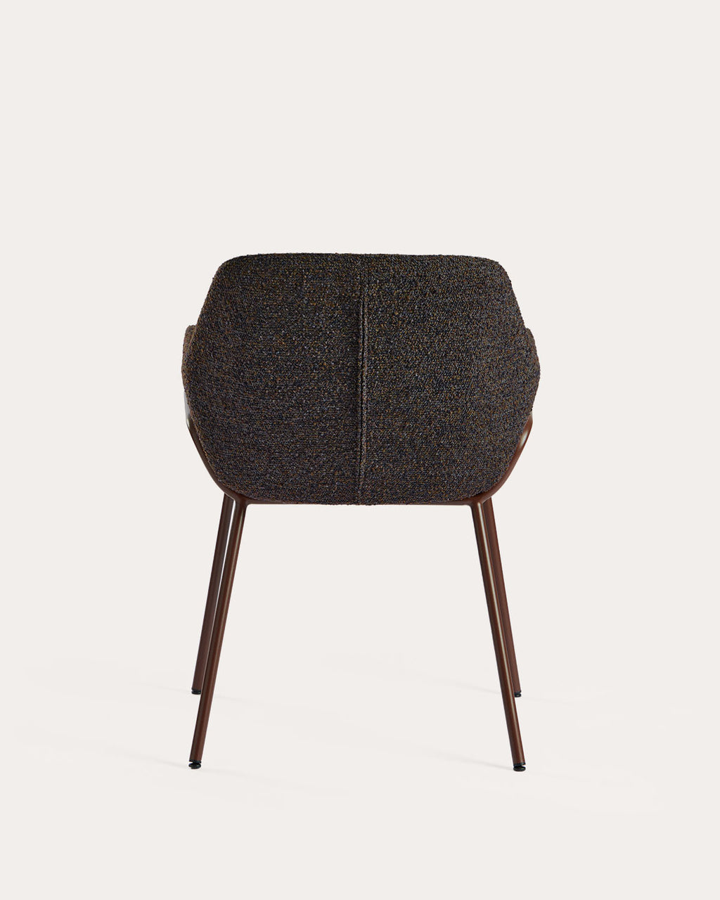 Dining chair with armrests in fabric and metal Oisin