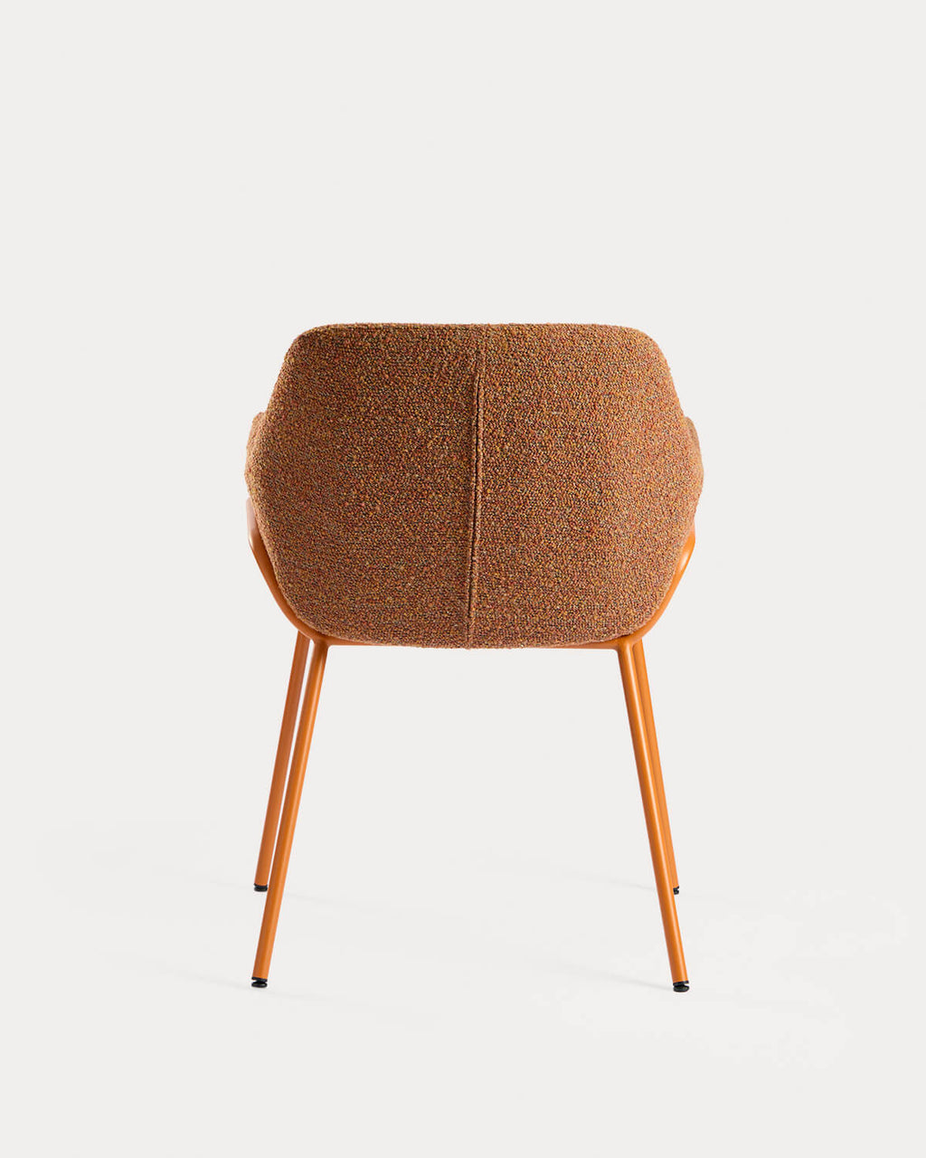 Dining chair with armrests in fabric and metal Oisin