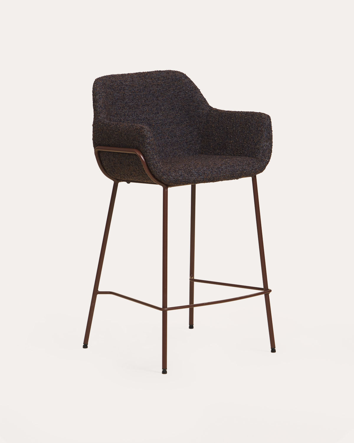 Oisin fabric and metal bar stool