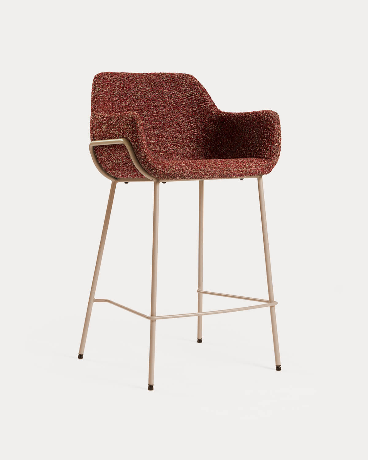 Oisin fabric and metal bar stool