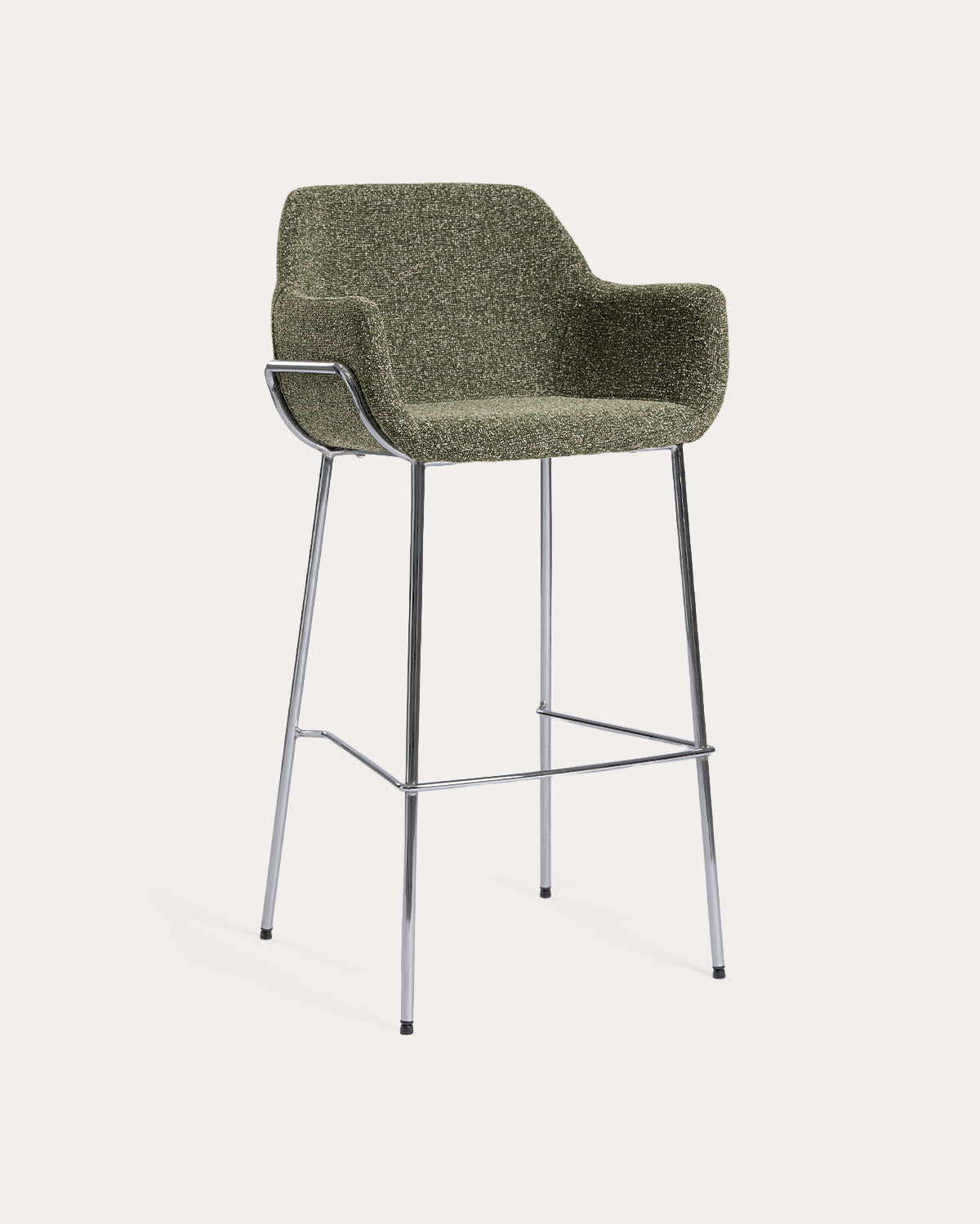 Oisin fabric and metal bar stool