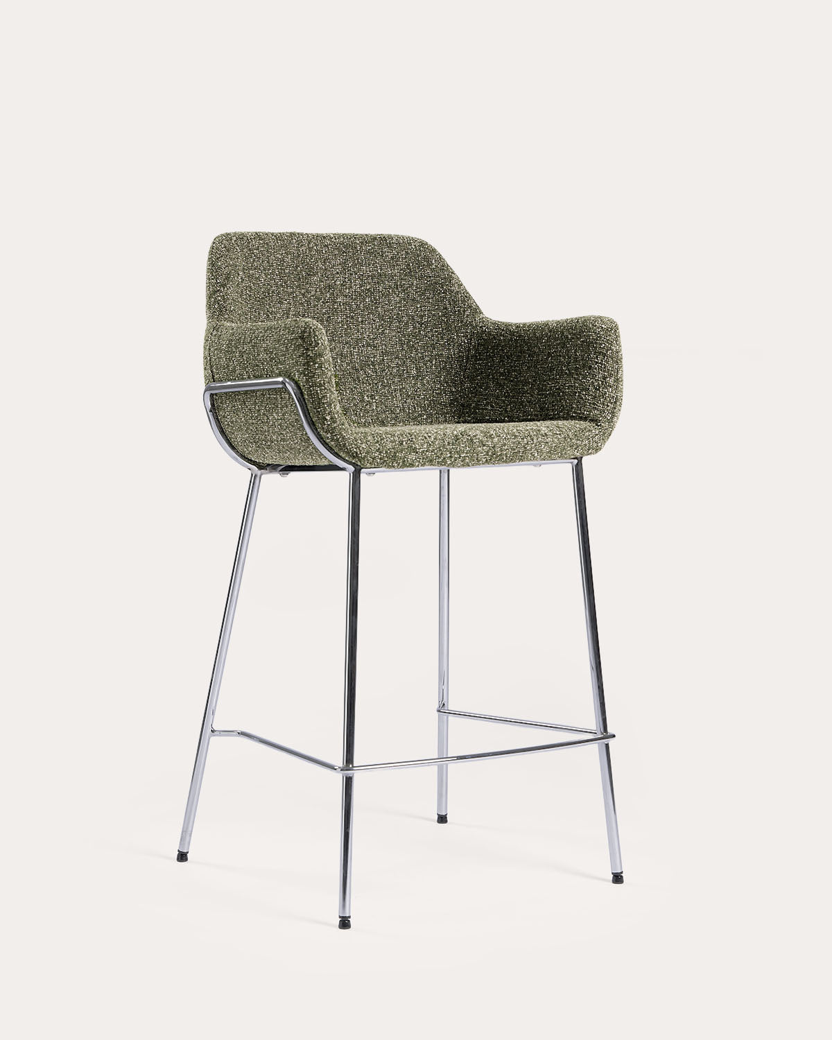Oisin fabric and metal bar stool