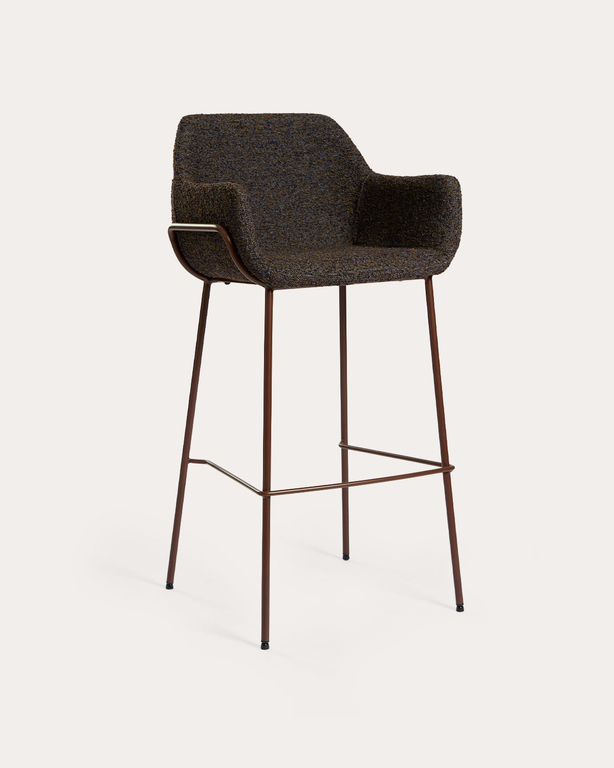 Oisin fabric and metal bar stool