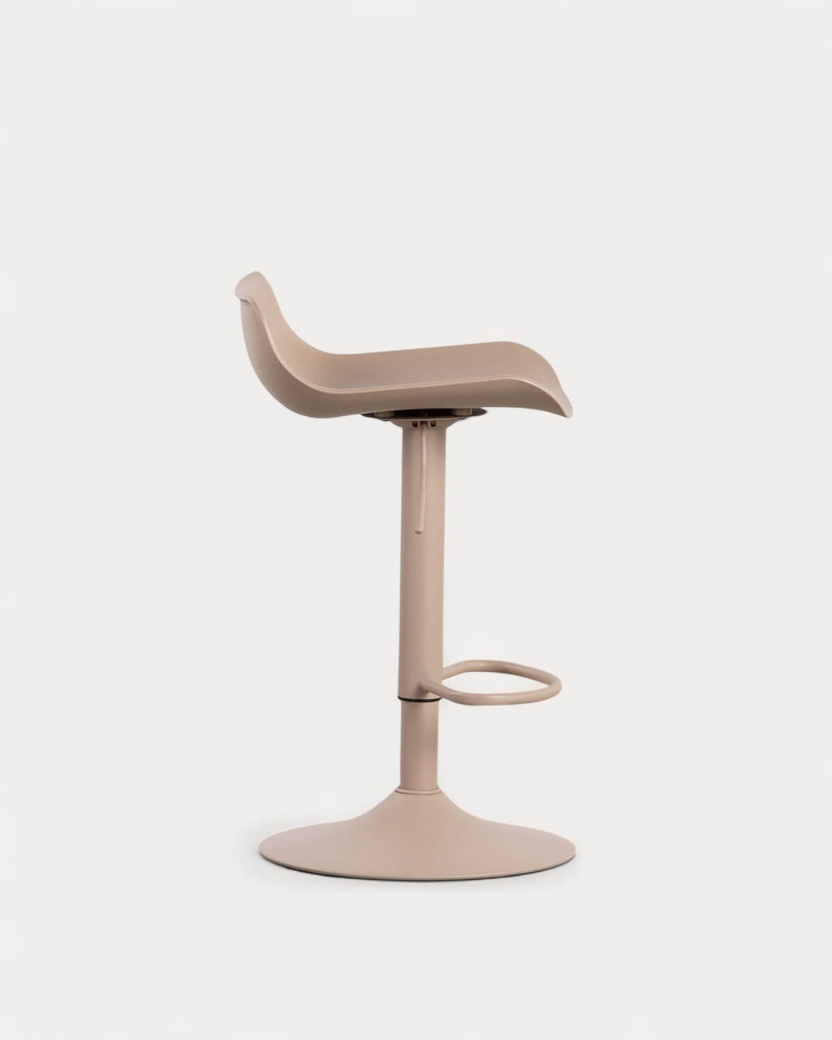 Corea adjustable polyethylene and metal bar stool