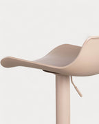 Corea adjustable polyethylene and metal bar stool