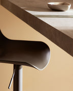 Corea adjustable polyethylene and metal bar stool