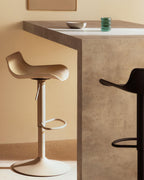 Corea adjustable polyethylene and metal bar stool