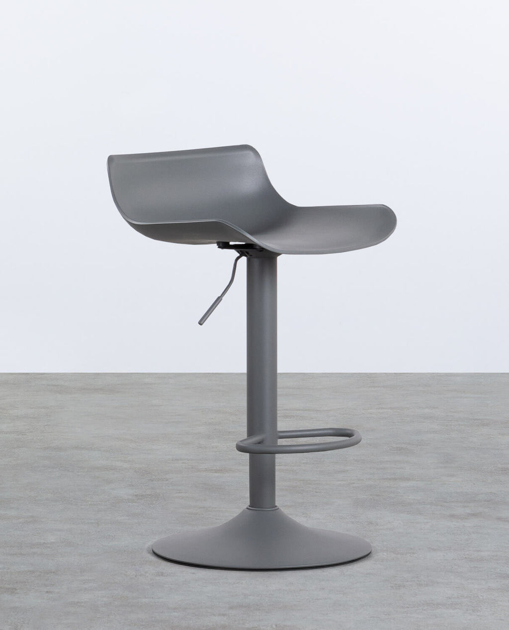 Corea adjustable polyethylene and metal bar stool