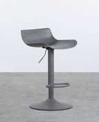 Corea adjustable polyethylene and metal bar stool