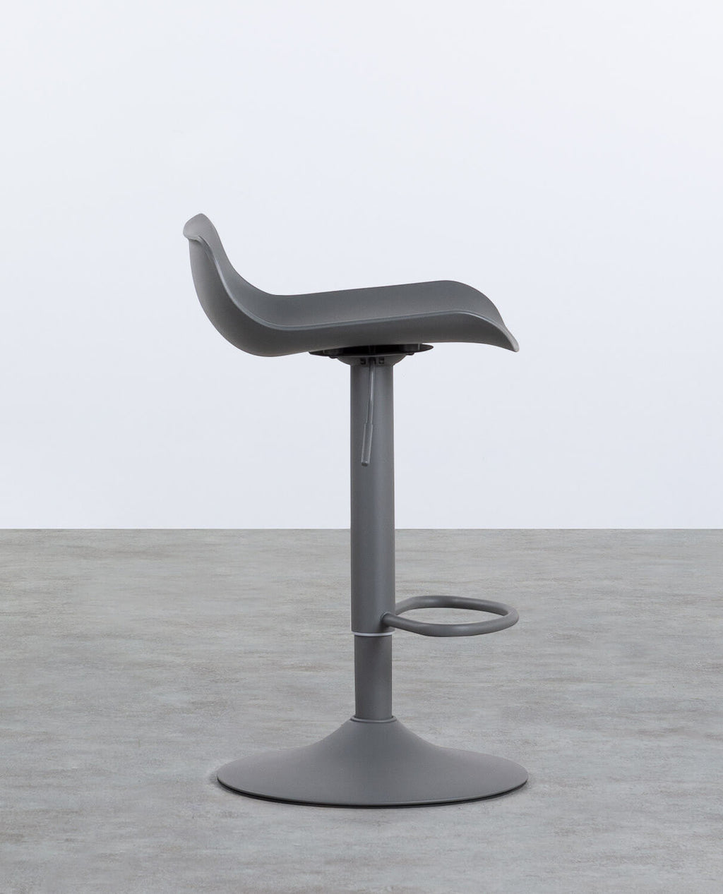 Corea adjustable polyethylene and metal bar stool