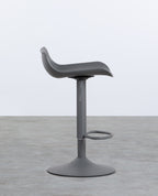 Corea adjustable polyethylene and metal bar stool