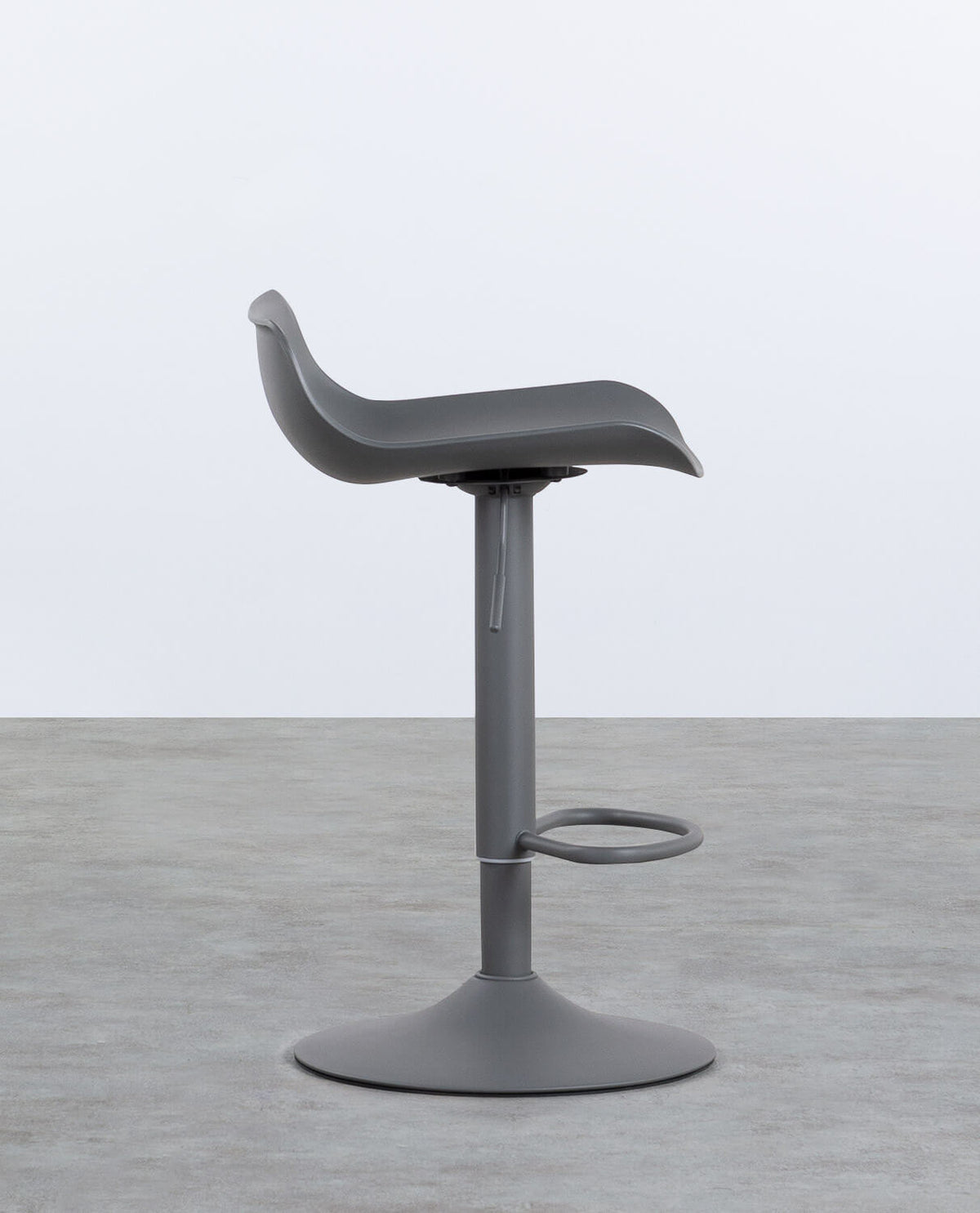 Corea adjustable polyethylene and metal bar stool