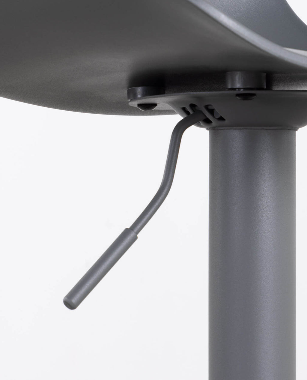 Corea adjustable polyethylene and metal bar stool