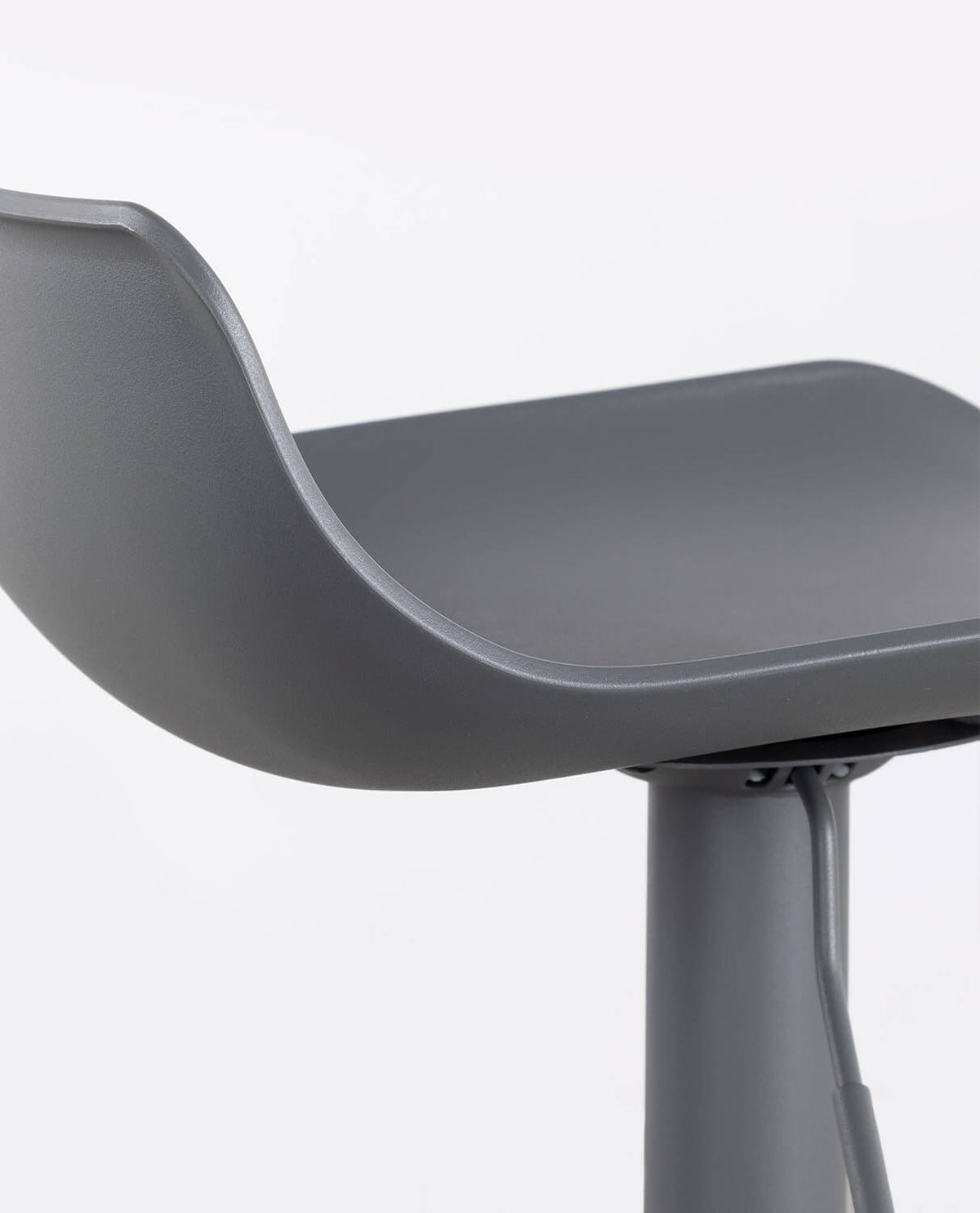 Corea adjustable polyethylene and metal bar stool