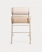 65 cm bar stool in fabric and metal Elin Soft