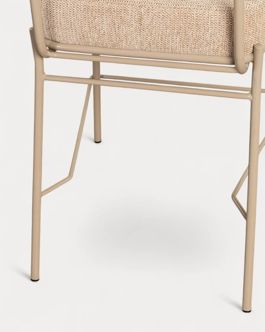 65 cm bar stool in fabric and metal Elin Soft