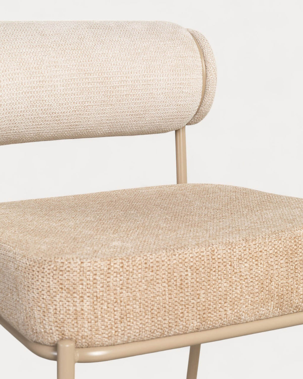 65 cm bar stool in fabric and metal Elin Soft