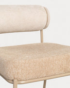 65 cm bar stool in fabric and metal Elin Soft