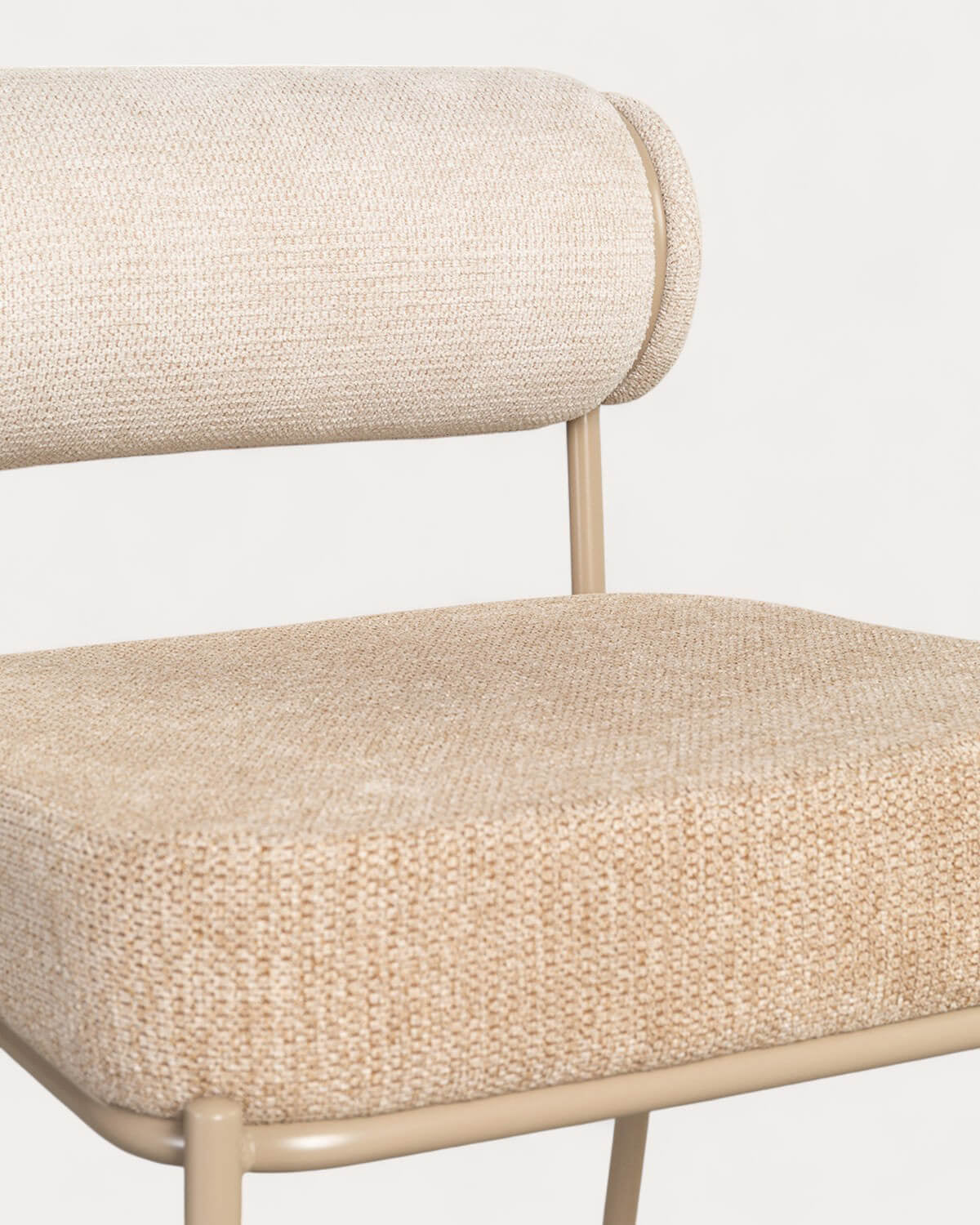 65 cm bar stool in fabric and metal Elin Soft