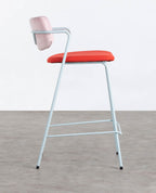 65 cm bar stool in velvet and Irun fabric