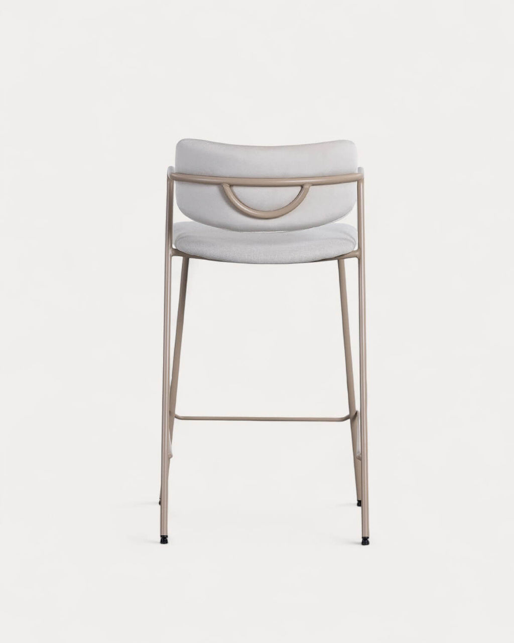65 cm bar stool in velvet and Irun fabric